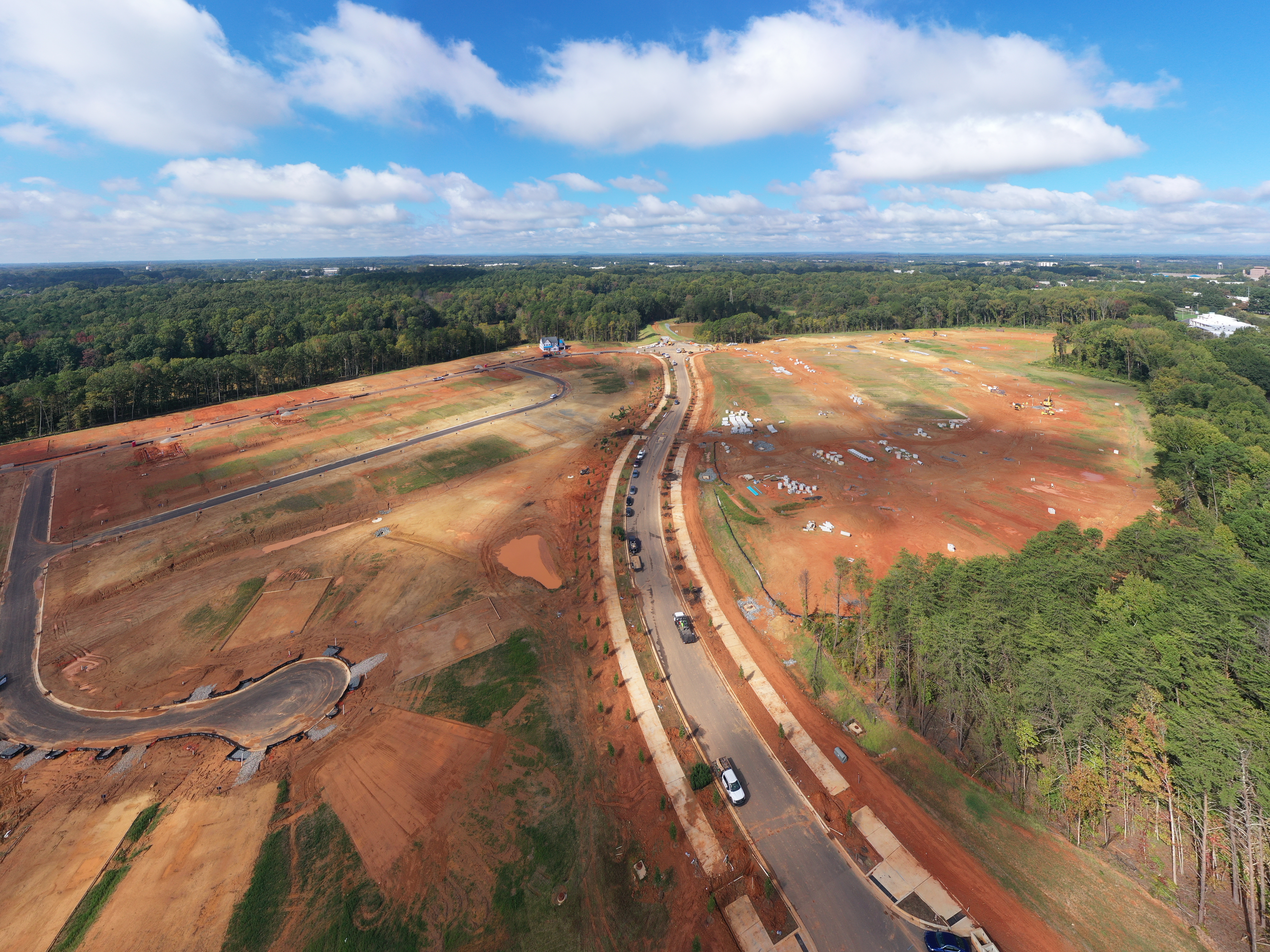 a zoomed out view of a job construction site