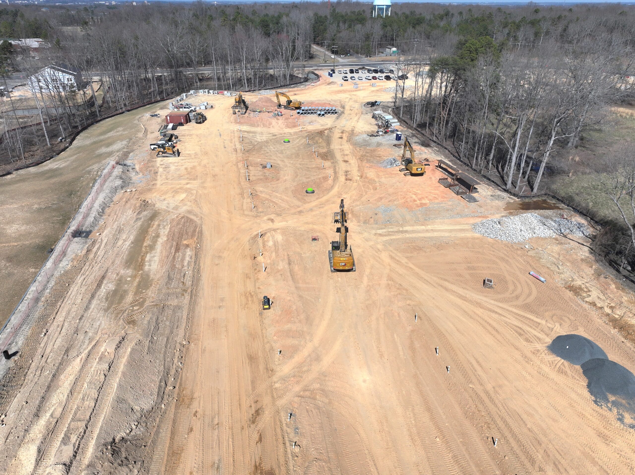 Stonesummit drone overlook of worksite.