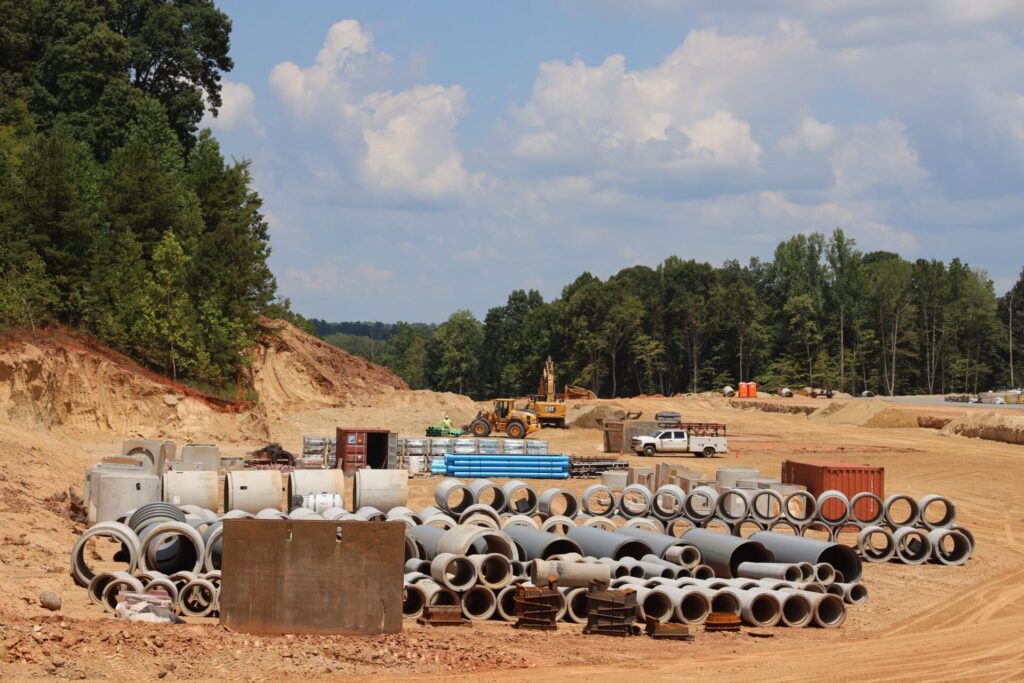 Utilities photo overlook of materials