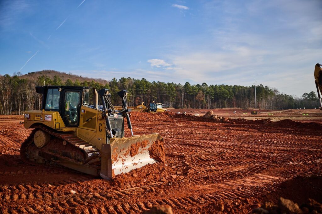 Picture of Dozer scooping up dirt