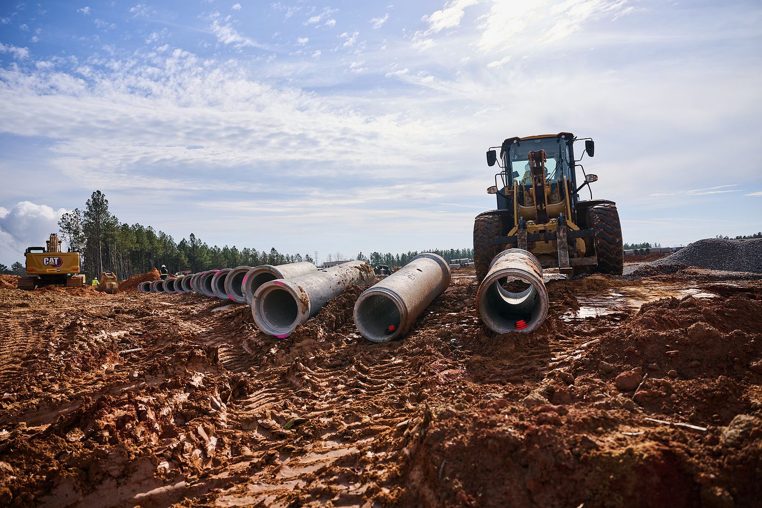Utility Operator on Jobsite working on utility coordination